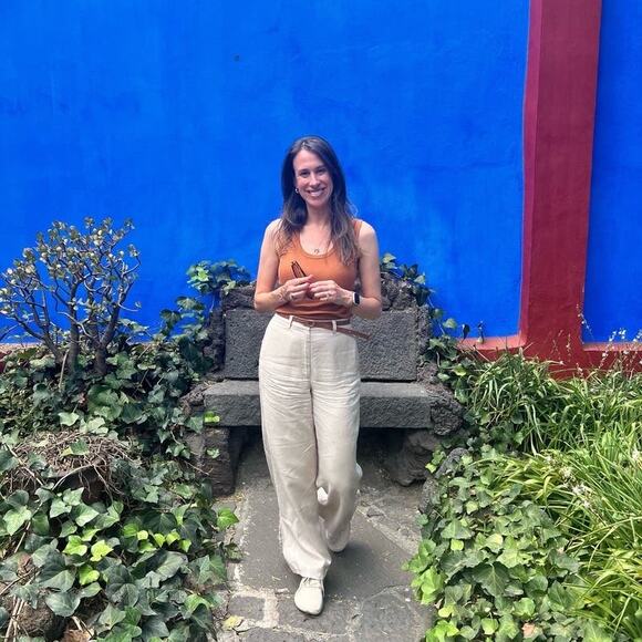 ANNIE BING Off-White Crepe Wide-Leg Lyra Trousers Pants Size 32 - Picture 9 of 11